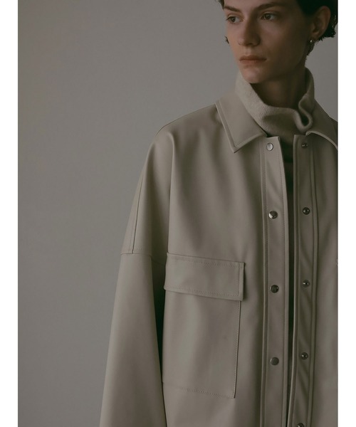 HER. ブルゾン アウター 合皮ビッグCPOジャケット レディース