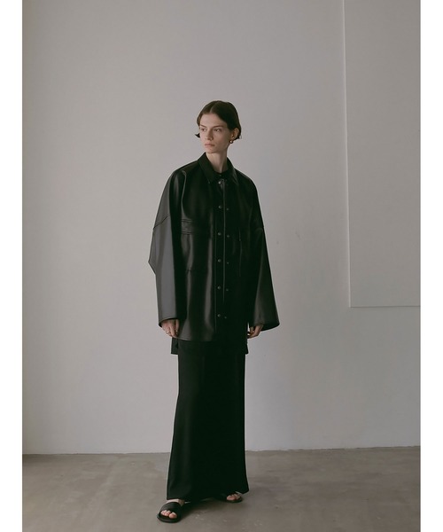 HER. ブルゾン アウター 合皮ビッグCPOジャケット レディース