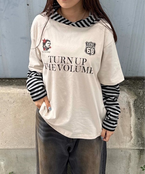 tシャツ ボーダーフェイクロンT レディース メンズ : ZOZOTOWN Yahoo