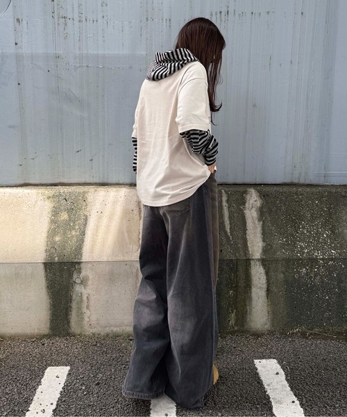 tシャツ ボーダーフェイクロンT レディース メンズ : ZOZOTOWN Yahoo
