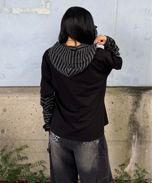 tシャツ ボーダーフェイクロンT レディース メンズ : ZOZOTOWN Yahoo