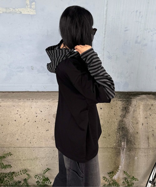 tシャツ ボーダーフェイクロンT レディース メンズ : ZOZOTOWN Yahoo