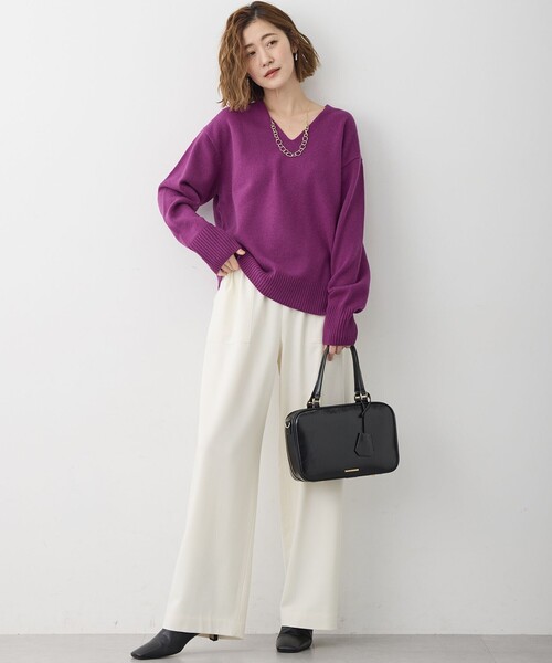 23区（ニジュウサンク） ニット セーター カシミヤブレンド Vネック