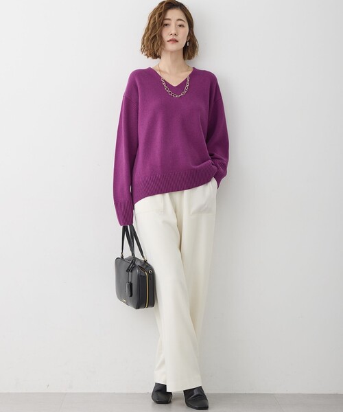 23区（ニジュウサンク） ニット セーター カシミヤブレンド Vネック