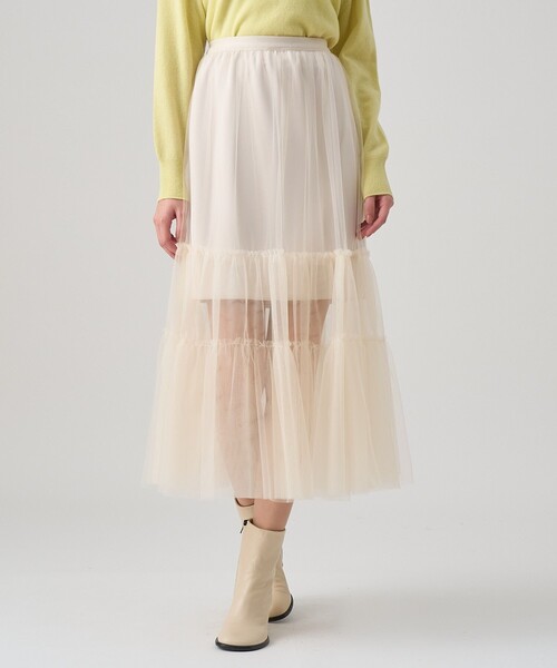 ANAYI（アナイ） スカート チュールティアード スカート : ZOZOTOWN