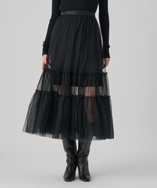 ANAYI（アナイ） スカート チュールティアード スカート : ZOZOTOWN