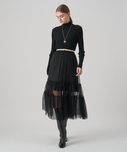 ANAYI（アナイ） スカート チュールティアード スカート : ZOZOTOWN