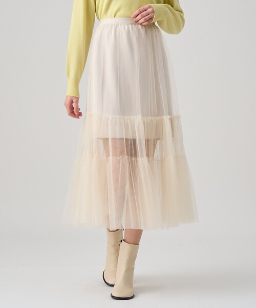 ANAYI（アナイ） スカート チュールティアード スカート : ZOZOTOWN