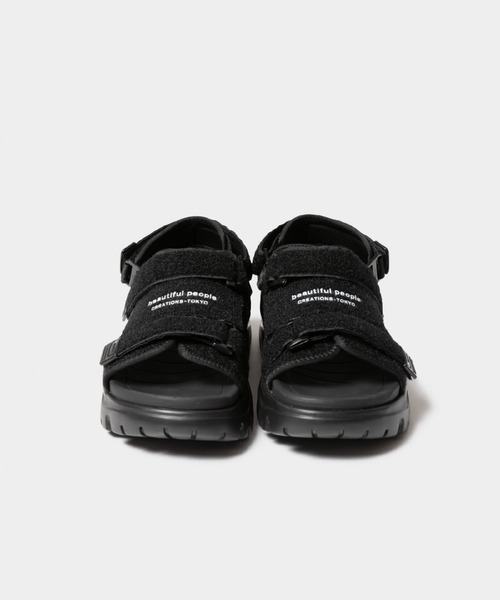 「beautiful people」 フラットサンダル 25 ブラック レディースの画像