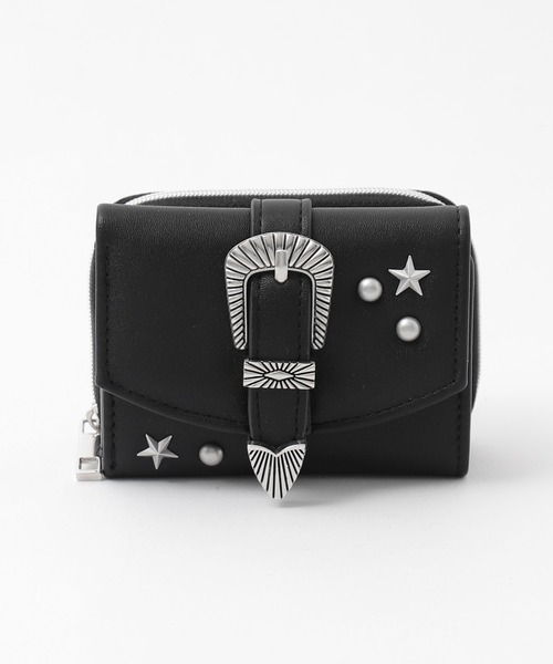 ヒ*リ様 ワープアンドウーフ スタッズウォレット ワープアンドウーフ スタッズウォレットWARP AND WOOF 長財布