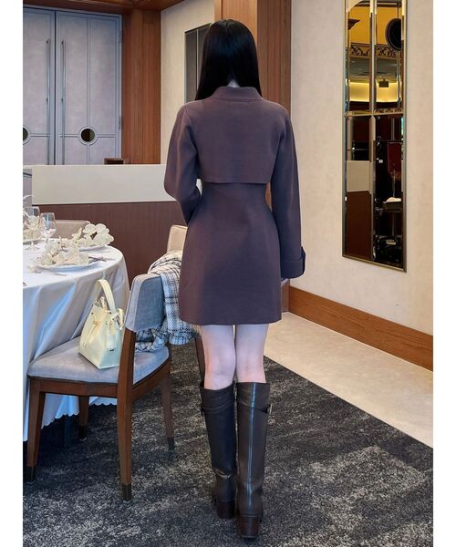 MERCURYDUO（マーキュリーデュオ） ワンピース ニットジャケットミニ