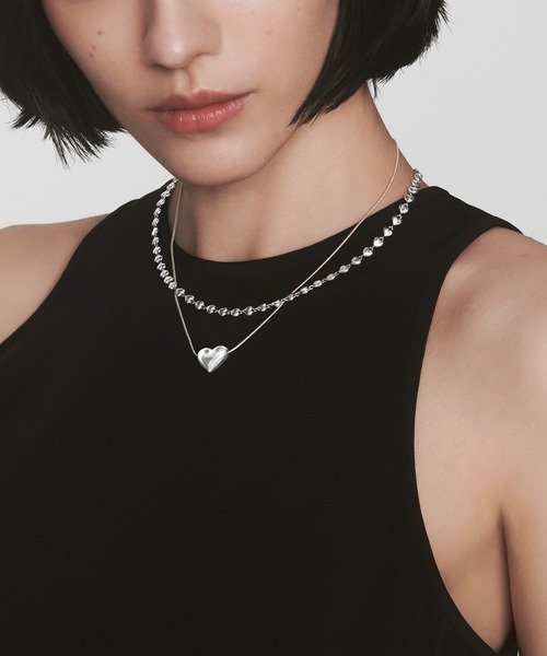 ネックレス 「quip queint」whisper heart necklace/ウィスパー ハート ネックレス QU218 レディースの画像