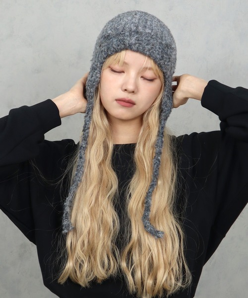 BARELY BLUE ニット帽 ニットキャップ 「 BARELY BLUE / ベアリー