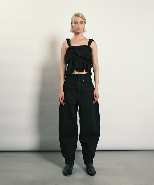 TANAKA タナカ overdye black TANAKA（タナカ） ジーンズ TAPERED JEAN TROUSERS OVERDYE BLACK
