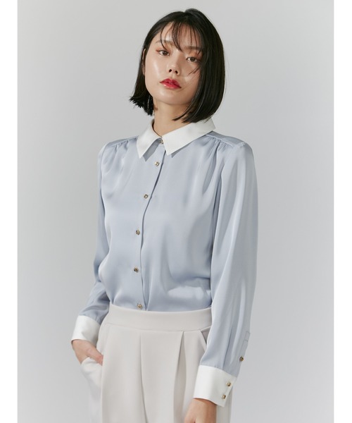 「TONAL」 長袖ブラウス 38 ホワイト レディース_画像3