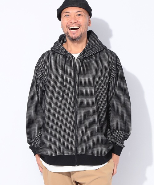 パーカー PLEGGI (プレッジ) BIGワッフル フルジップ メンズ