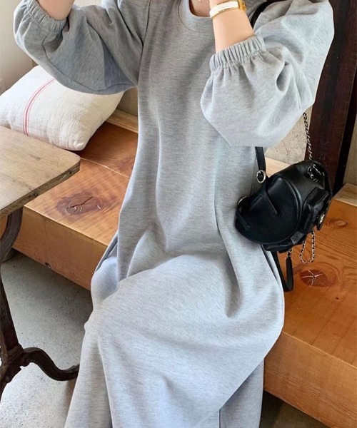 Sally Lunn ワンピース パフスリーブスウェットワンピ : ZOZOTOWN