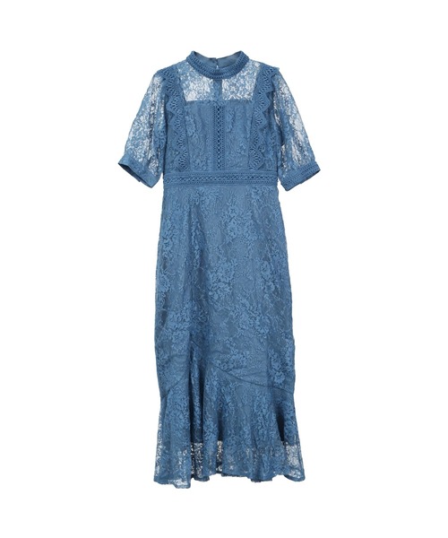 「DRESS PLUS」 半袖ワンピース S ブラウン レディース_画像2