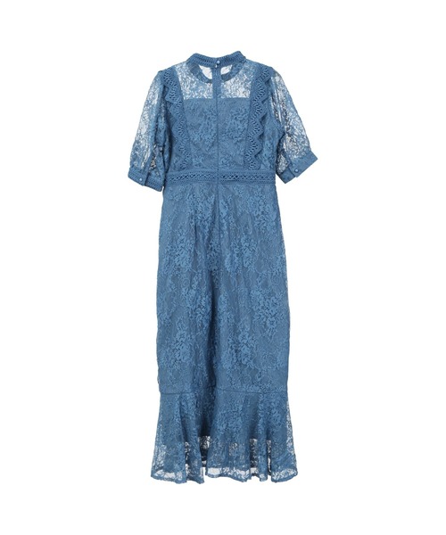 「DRESS PLUS」 半袖ワンピース S ブラウン レディース_画像4