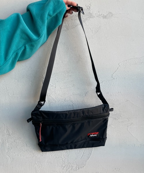 新品　NANGA ショルダーバッグ ブラック NANGA（ナンガ） 別注 コーデュラファブリックショルダーバッグ BLACK