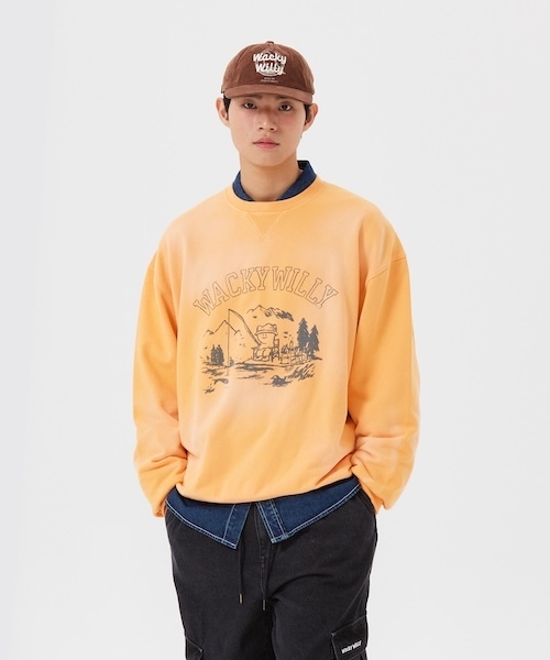 トレーナー スウェット WASHING KIKY GRAPHIC SWEATSHIRT メンズ レディース