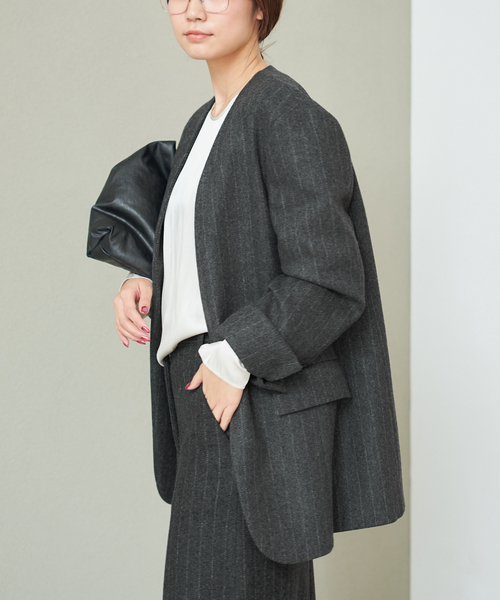 plage（プラージュ） ジャケット ノーカラージャケット R'IAM メルトン