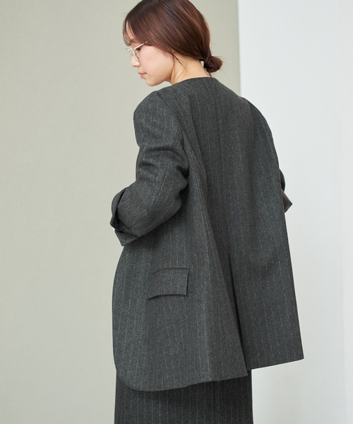 Plageテーラードジャケットグレー 美品 plage（プラージュ） テーラードジャケット 36 グレー レディース