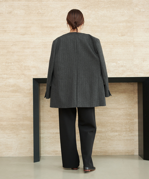 plage（プラージュ） ジャケット ノーカラージャケット R'IAM メルトン