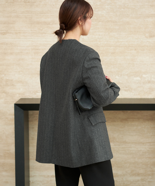 plage（プラージュ） ジャケット ノーカラージャケット R'IAM メルトン