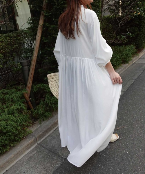 「CORNERS」 長袖ワンピース M ブラック レディース_画像3