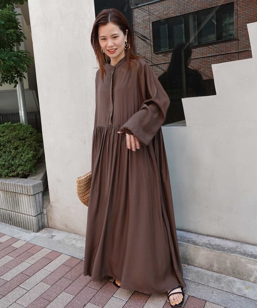 「CORNERS」 長袖ワンピース M ブラック レディース_画像5