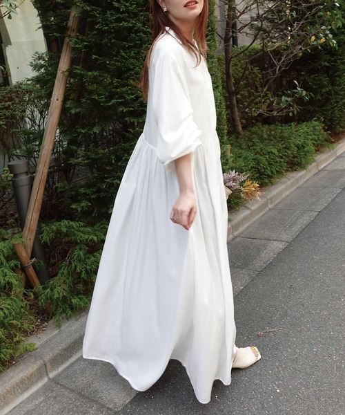 「CORNERS」 長袖ワンピース M ブラック レディース_画像6