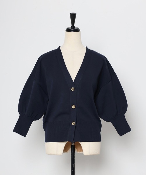 「Bonjour Sagan」 「ANDSEARCH」7分袖ニットカーディガン FREE オフホワイト レディース_画像5