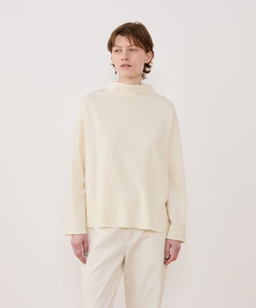 極美品、定価22680円、ギャルリーヴィー ウール ビルドネックプルオーバー GALERIE VIE（ギャルリー ヴィー） tシャツ ウールミルドスムース
