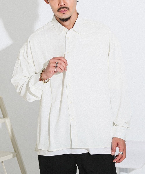LUXSTYLE（ラグスタイル） シャツ バルーンスリーブ長袖シャツ メンズ