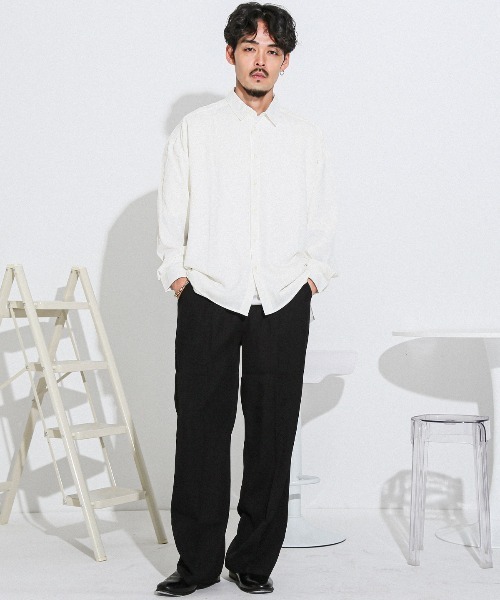 LUXSTYLE（ラグスタイル） シャツ バルーンスリーブ長袖シャツ メンズ