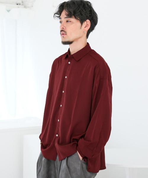 LUXSTYLE（ラグスタイル） シャツ バルーンスリーブ長袖シャツ メンズ