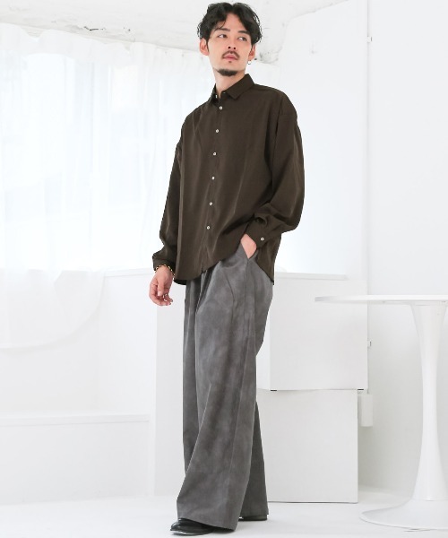 LUXSTYLE（ラグスタイル） シャツ バルーンスリーブ長袖シャツ メンズ