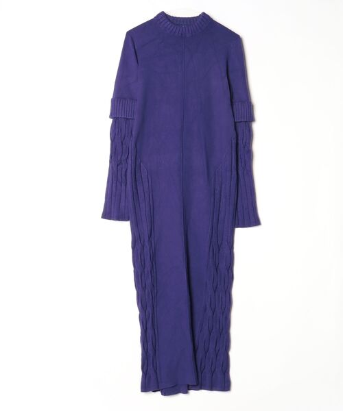 UN3D.（アンスリード） ニットワンピース 38 パープル レディース