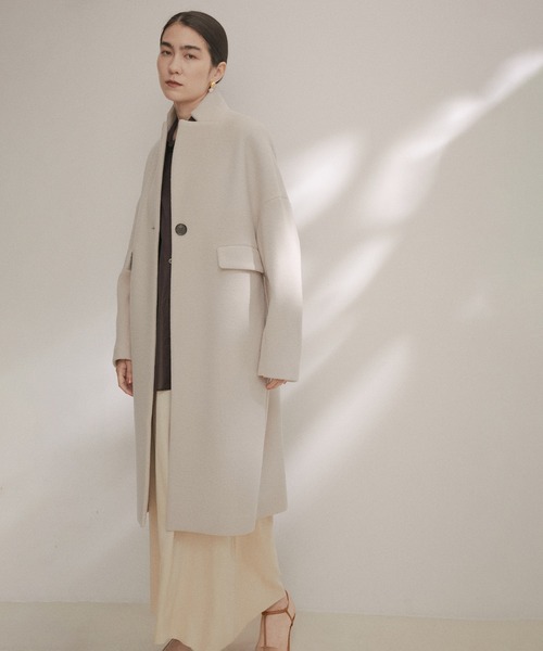 「SALON adam et rope'」 チェスターコート M キャメル レディース_画像3