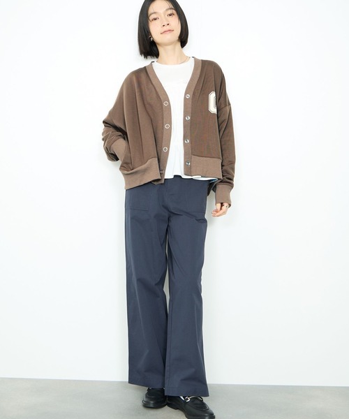 Matsusho カーディガン ショールカーディガン 快ラクWEAR ストレッチ 抗菌防臭 メランジダブル