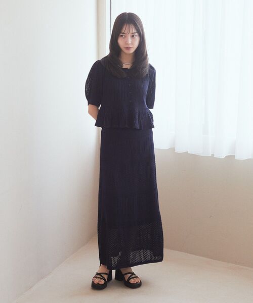 [earth music&ecology] вязаный ансамбль M свет бежевый женский 