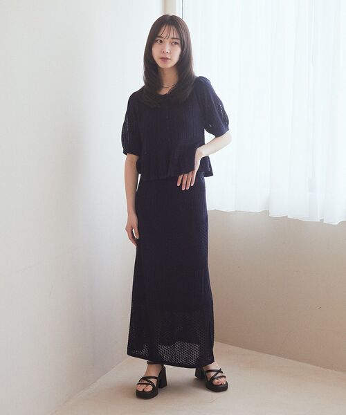 [earth music&ecology] вязаный ансамбль M свет бежевый женский 