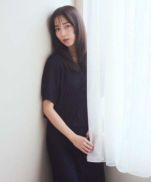 [earth music&ecology] вязаный ансамбль M свет бежевый женский 