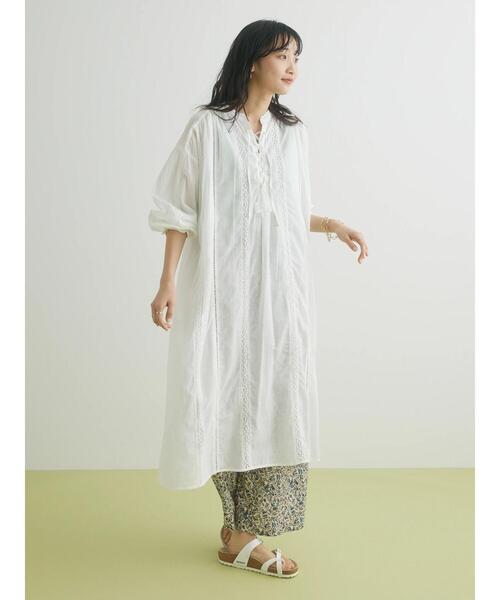 「CRAFT STANDARD BOUTIQUE」 長袖ワンピース FREE チャコールグレー レディース_画像3