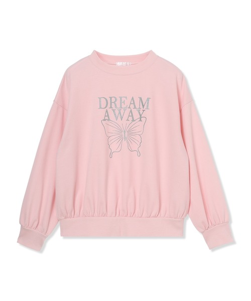 BISKEE トレーナー バタフライロゴプリントスウェットプルオーバー