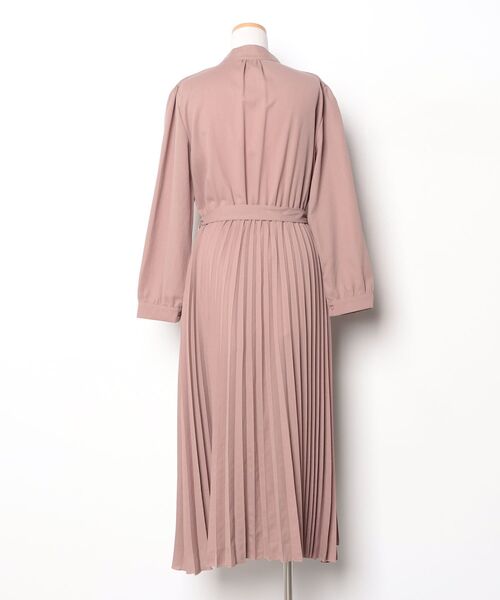 「JUNOAH」 長袖ワンピース X-LARGE ブラウン レディース_画像2