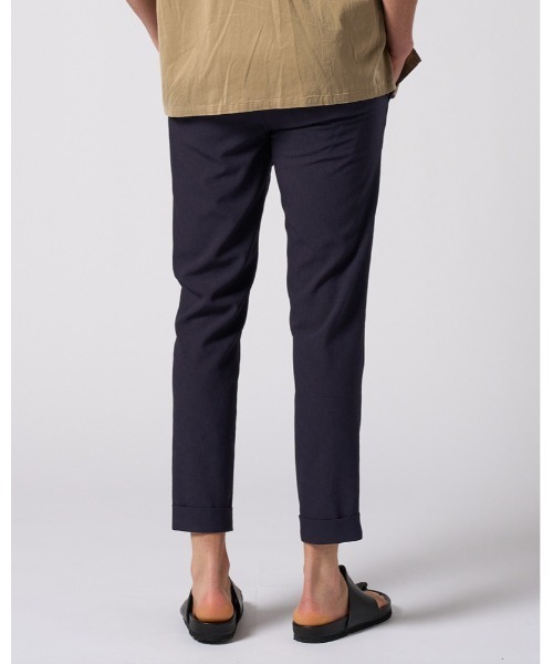 uvカット スラックス tuck slim slacks メンズの画像