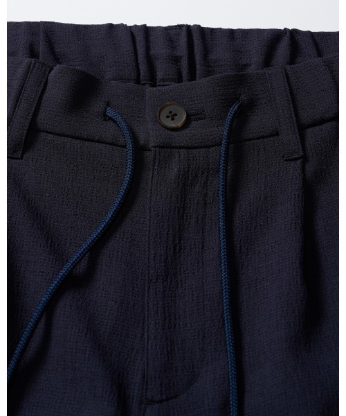 uvカット スラックス tuck slim slacks メンズの画像