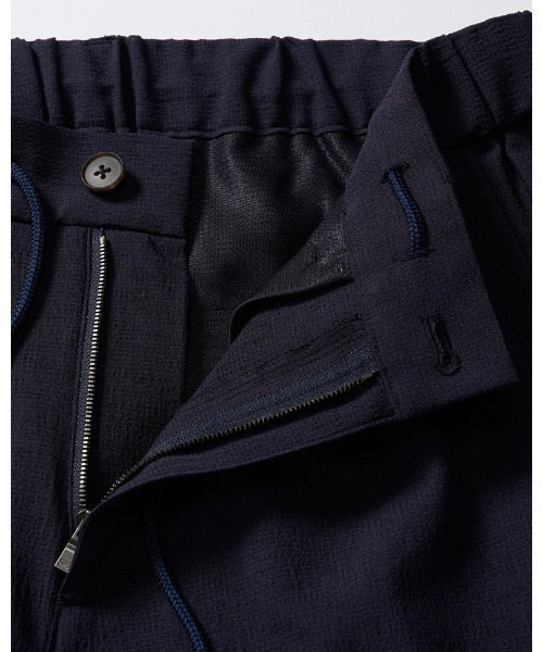 uvカット スラックス tuck slim slacks メンズの画像